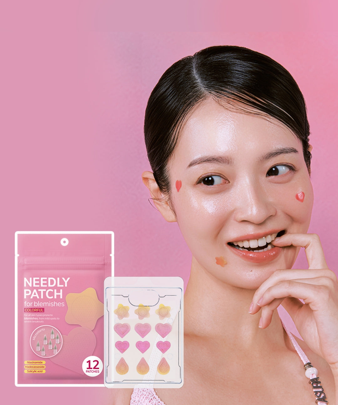 piyonna Patch for Blemishes Colorful 12 Patches Face Mask Patch