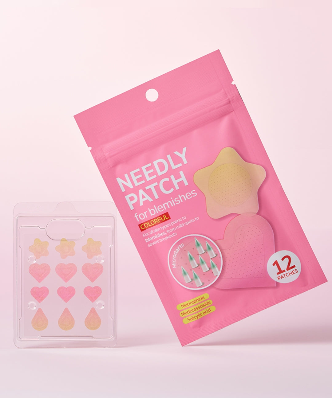 piyonna Patch for Blemishes Colorful 12 Patches Face Mask Patch