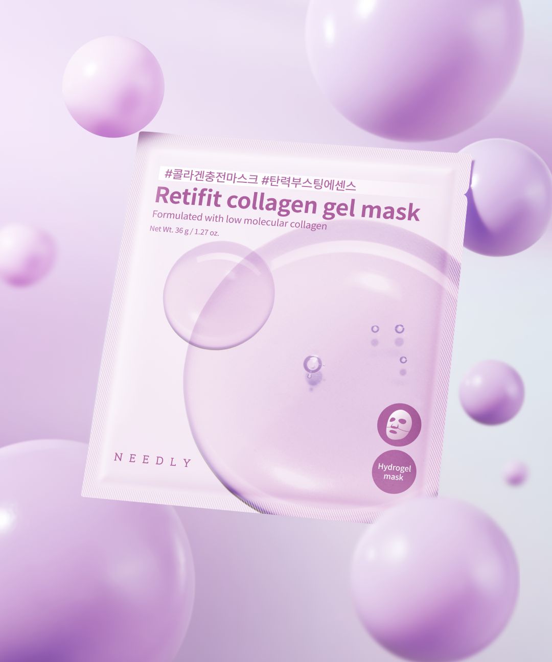 piyonna Needley Retifit Collagen Gel Mask 1 Sheet Face Mask Sheet Mask