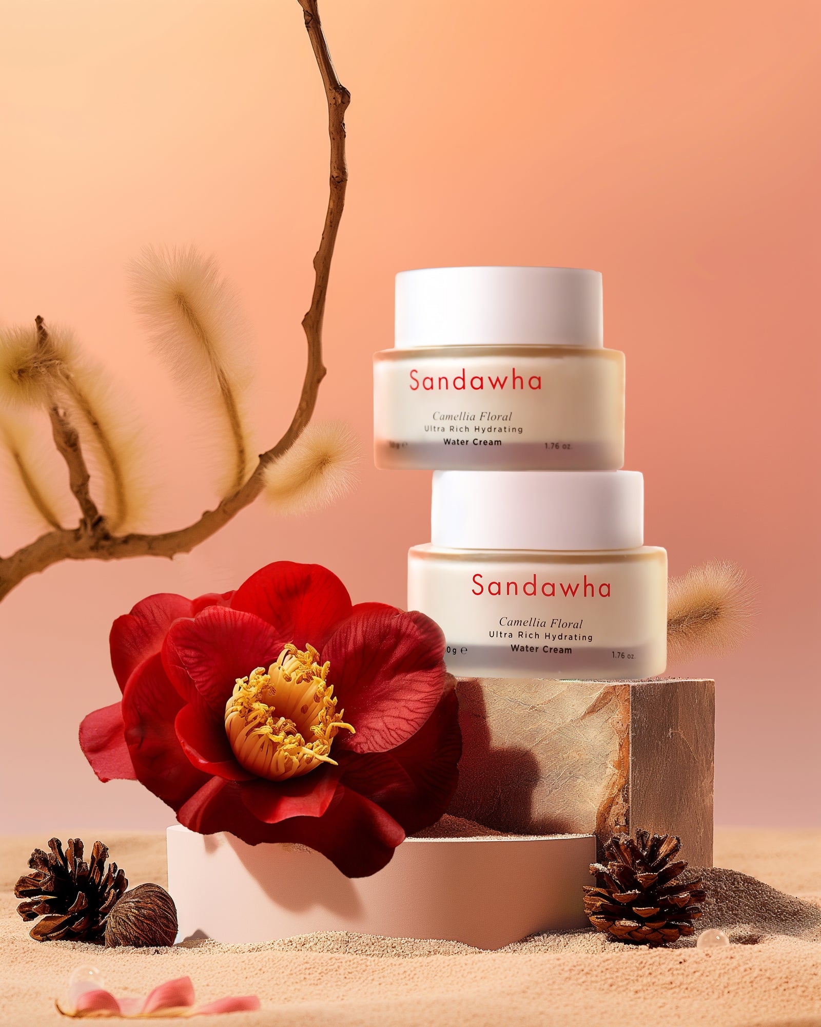 piyonna Sandahwa Camellia Floral Water Cream Soins visage Crème