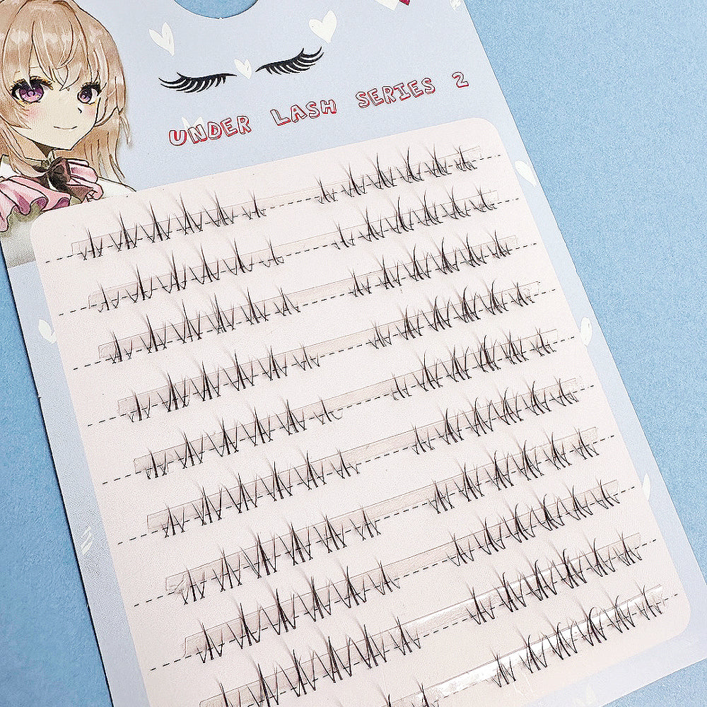 piyonna Mibeurin 10-Pack Under Lash Series 2 W-Type Maquillage Accessoires beauté Faux cils