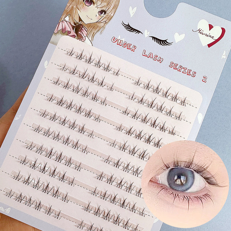 piyonna Mibeurin 10-Pack Under Lash Series 2 W-Type Maquillage Access. beauté Faux cils