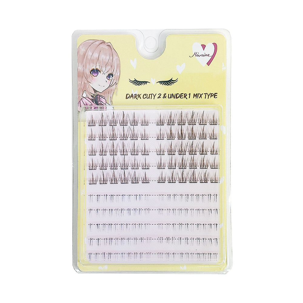 piyonna Mibeurin Dark Brown Cutie Lash Season 2 + Under Series 1 Maquillage Accessoires beauté Faux cils
