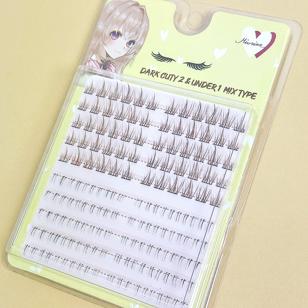 piyonna Mibeurin Dark Brown Cutie Lash Season 2 + Under Series 1 Maquillage Accessoires beauté Faux cils