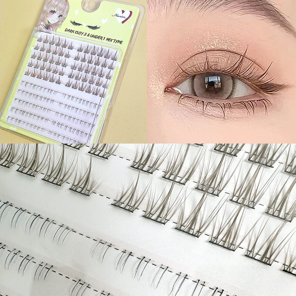 piyonna Mibeurin Dark Brown Cutie Lash Season 2 + Under Series 1 Maquillage Accessoires beauté Faux cils