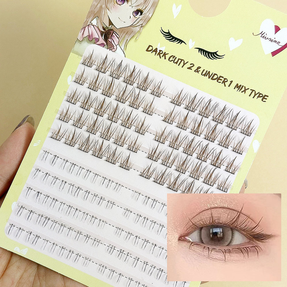 piyonna Mibeurin Dark Brown Cutie Lash Season 2 + Under Series 1 Maquillage Accessoires beauté Faux cils