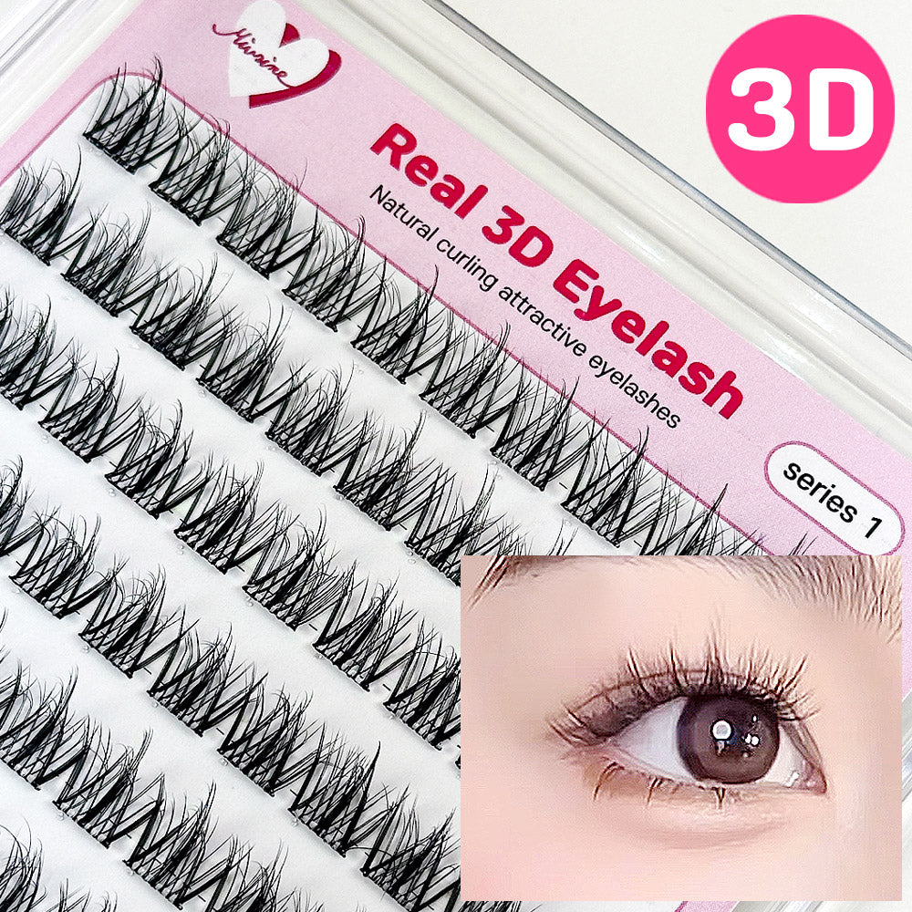 piyonna Mibeurin No-Glue Real 3D Eye Lash 10-Pack Maquillage Accessoires beauté Faux cils