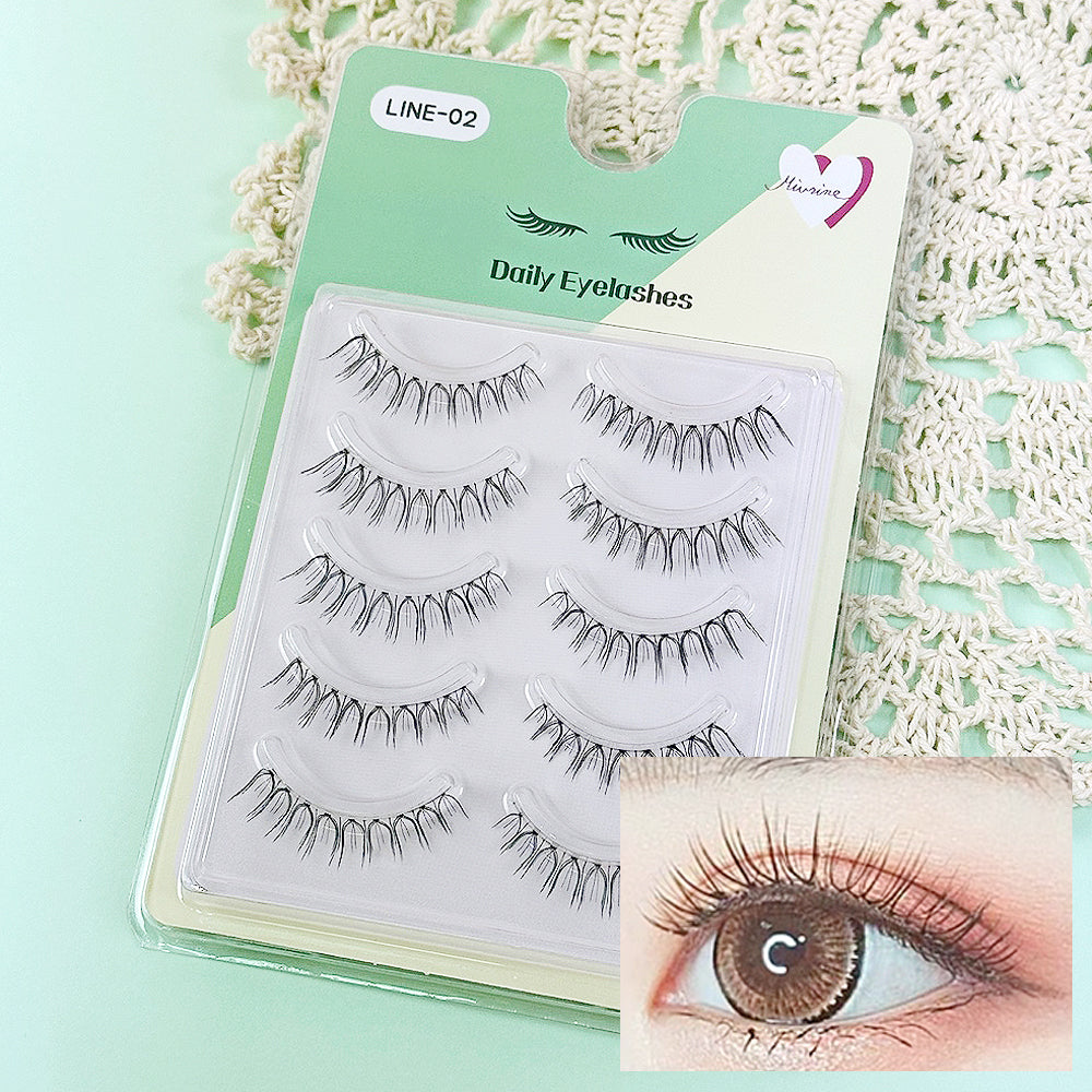 piyonna Mibeurin 5-Pair Daily Eye Lash Line 02 Maquillage Accessoires beauté Faux cils