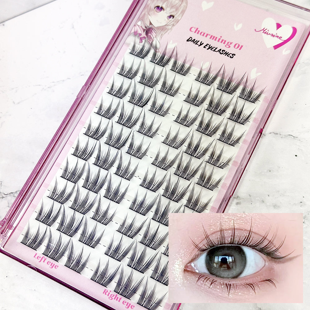 piyonna Mibeurin Eye Lash Charming 01 10-Pack Maquillage Accessoires beauté Faux cils