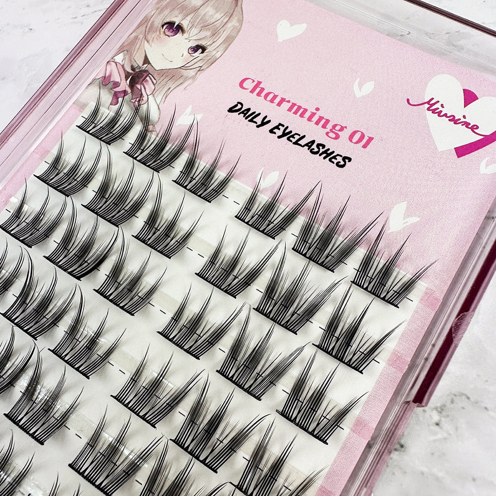 piyonna Mibeurin Eye Lash Charming 01 10-Pack Maquillage Accessoires beauté Faux cils