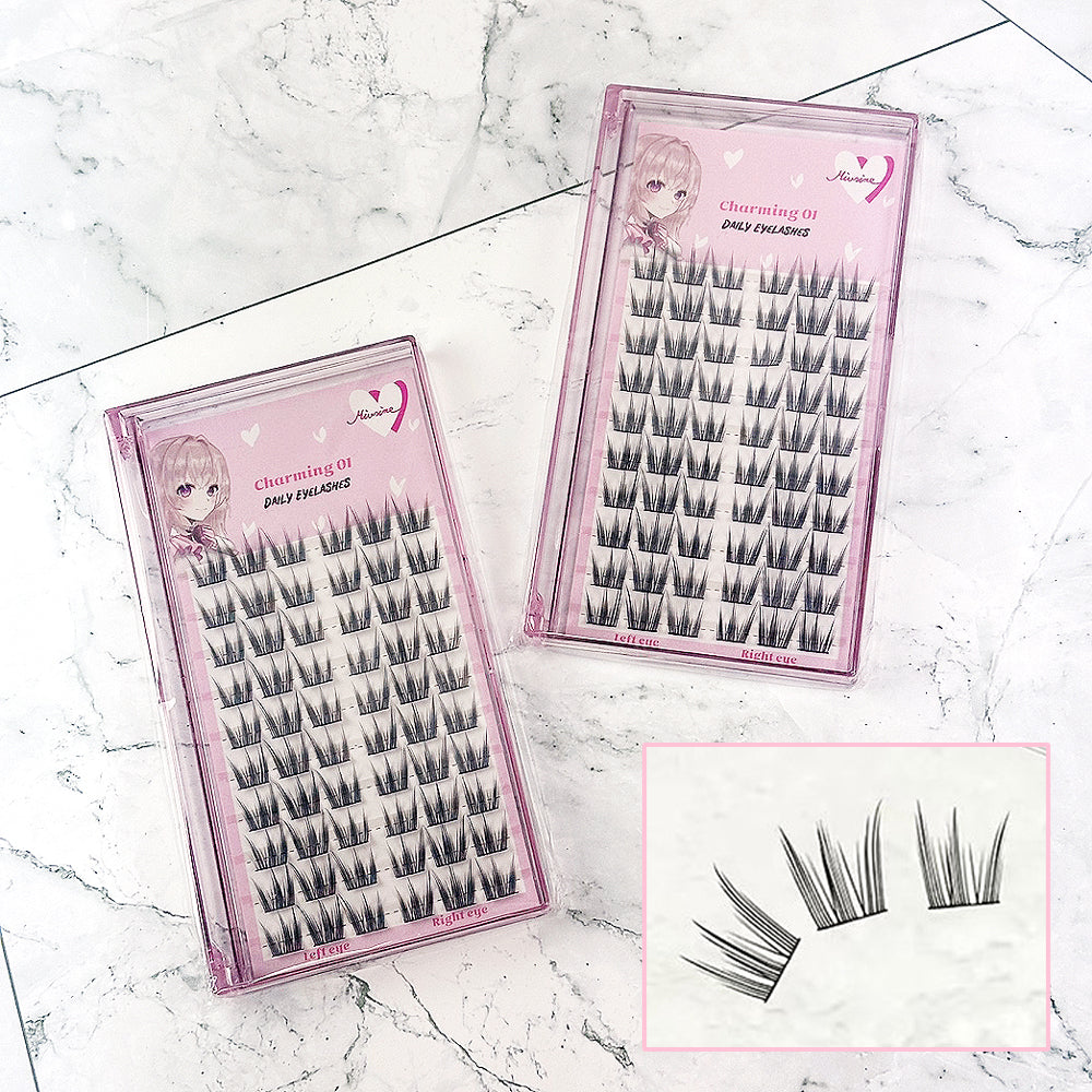 piyonna Mibeurin Eye Lash Charming 01 10-Pack Maquillage Accessoires beauté Faux cils