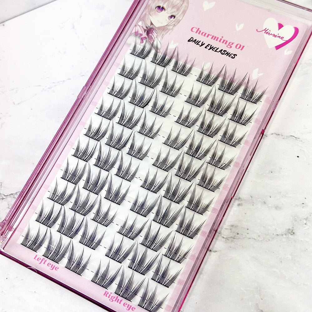 piyonna Mibeurin Eye Lash Charming 01 10-Pack Maquillage Accessoires beauté Faux cils