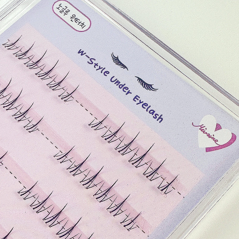 piyonna Mibeurin No-Glue W-Type Under Lash 10-Pack Maquillage Accessoires beauté Faux cils