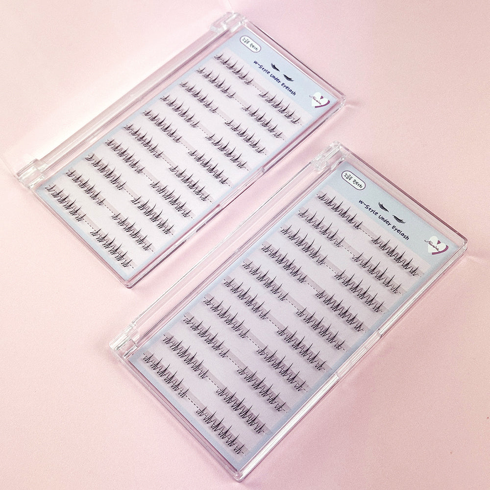 piyonna Mibeurin No-Glue W-Type Under Lash 10-Pack Maquillage Accessoires beauté Faux cils