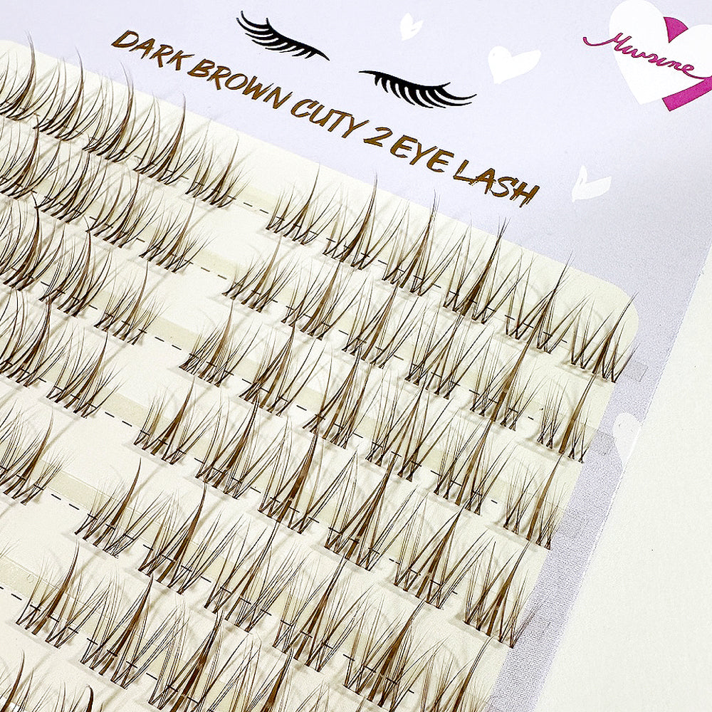 piyonna Mibeurin 10-Row Dark Brown Natural Cutie Lash Maquillage Accessoires beauté Faux cils