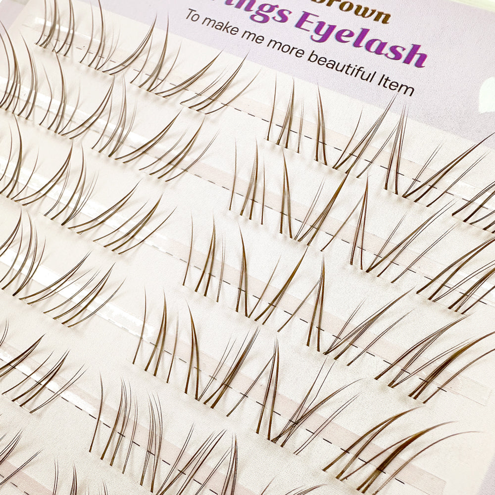 piyonna Mibeurin Dark Brown Wings Lash 10-Pack Maquillage Accessoires beauté Faux cils
