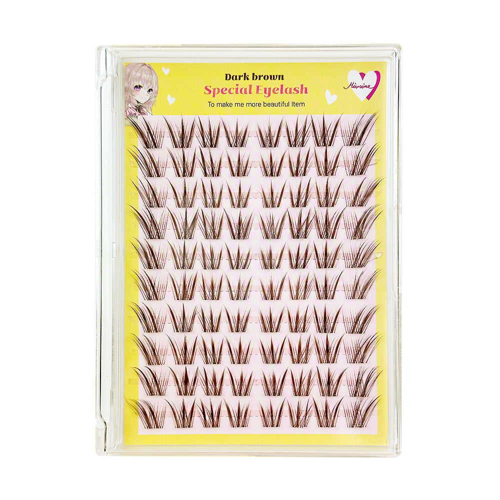 piyonna Mibeurin Dark Brown Special Lash 10-Pack Maquillage Accessoires beauté Faux cils