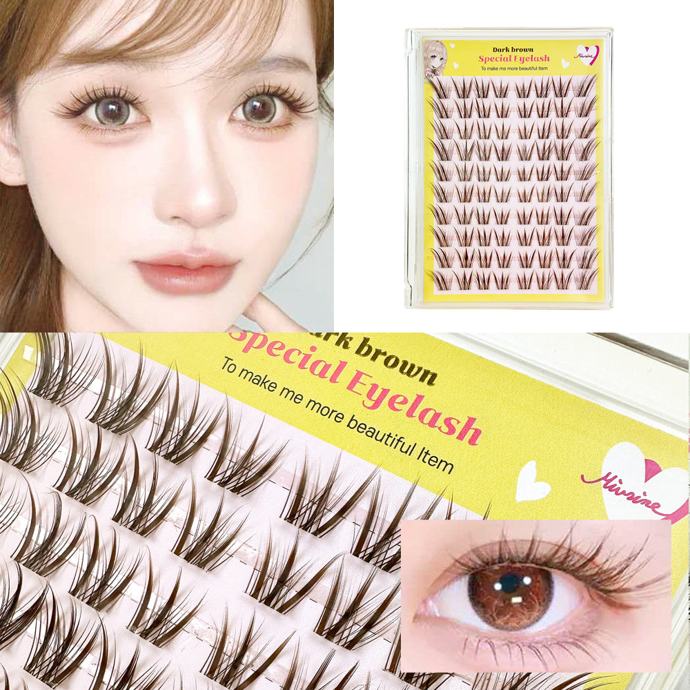 piyonna Mibeurin Dark Brown Special Lash 10-Pack Maquillage Accessoires beauté Faux cils