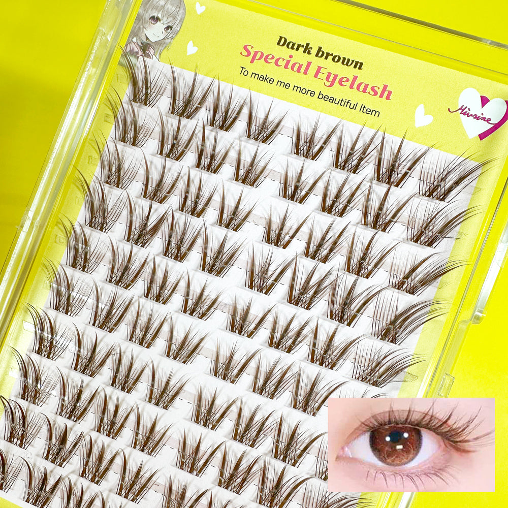 piyonna Mibeurin Dark Brown Special Lash 10-Pack Maquillage Accessoires beauté Faux cils