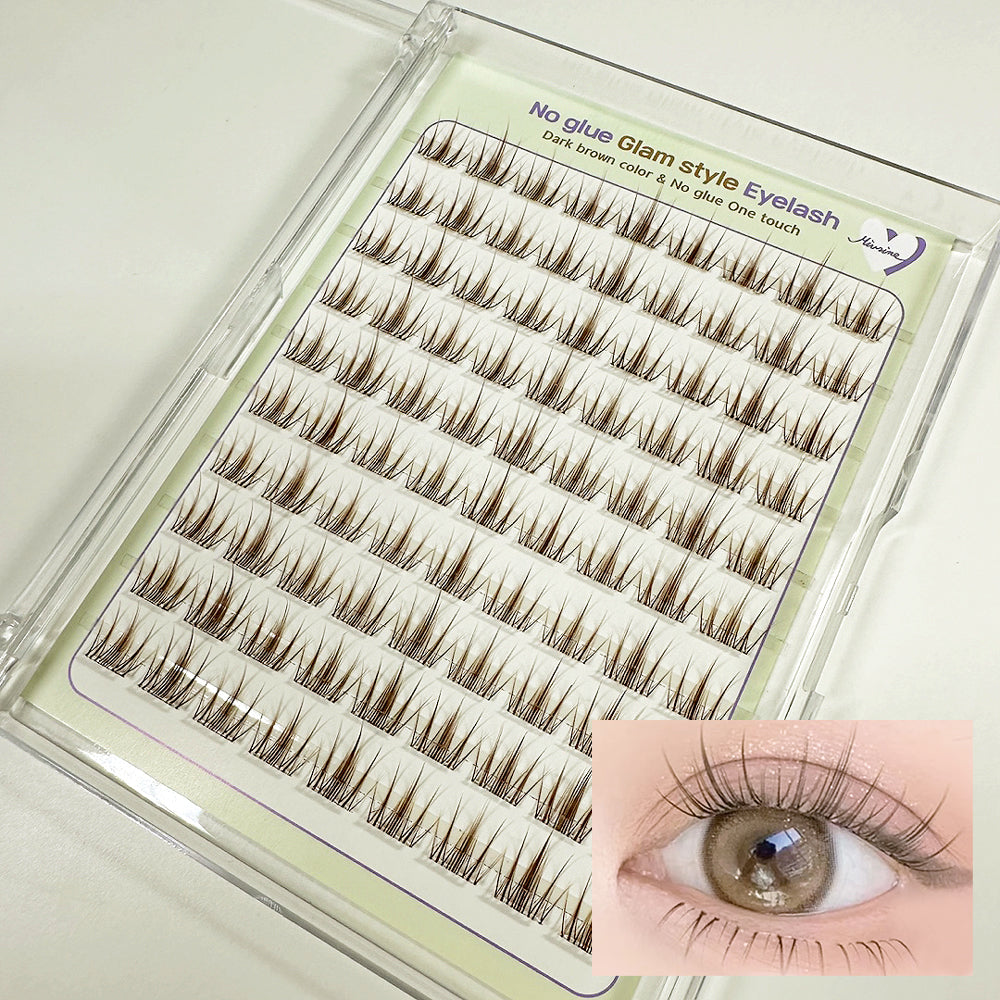 piyonna Mibeurin Dark Brown No-Glue DB Glam Lash 10-Pack Maquillage Accessoires beauté Faux cils