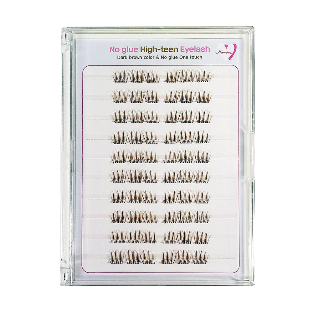 piyonna Mibeurin Dark Brown No-Glue DB Highteen Lash 10-Pack Maquillage Accessoires beauté Faux cils