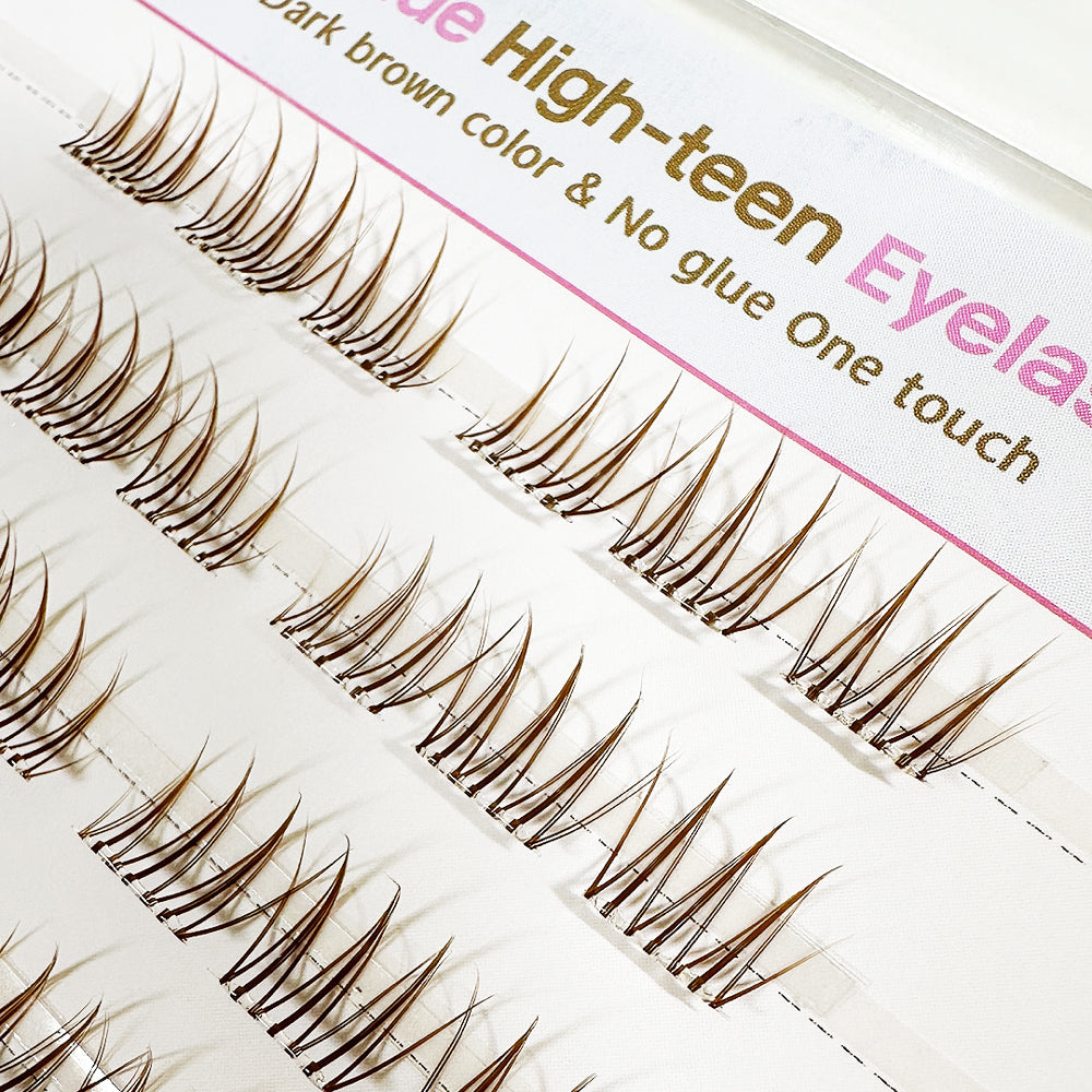 piyonna Mibeurin Dark Brown No-Glue DB Highteen Lash 10-Pack Maquillage Accessoires beauté Faux cils