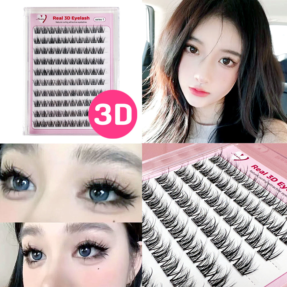 piyonna Mibeurin No-Glue Real 3D Eye Lash 10-Pack Maquillage Accessoires beauté Faux cils