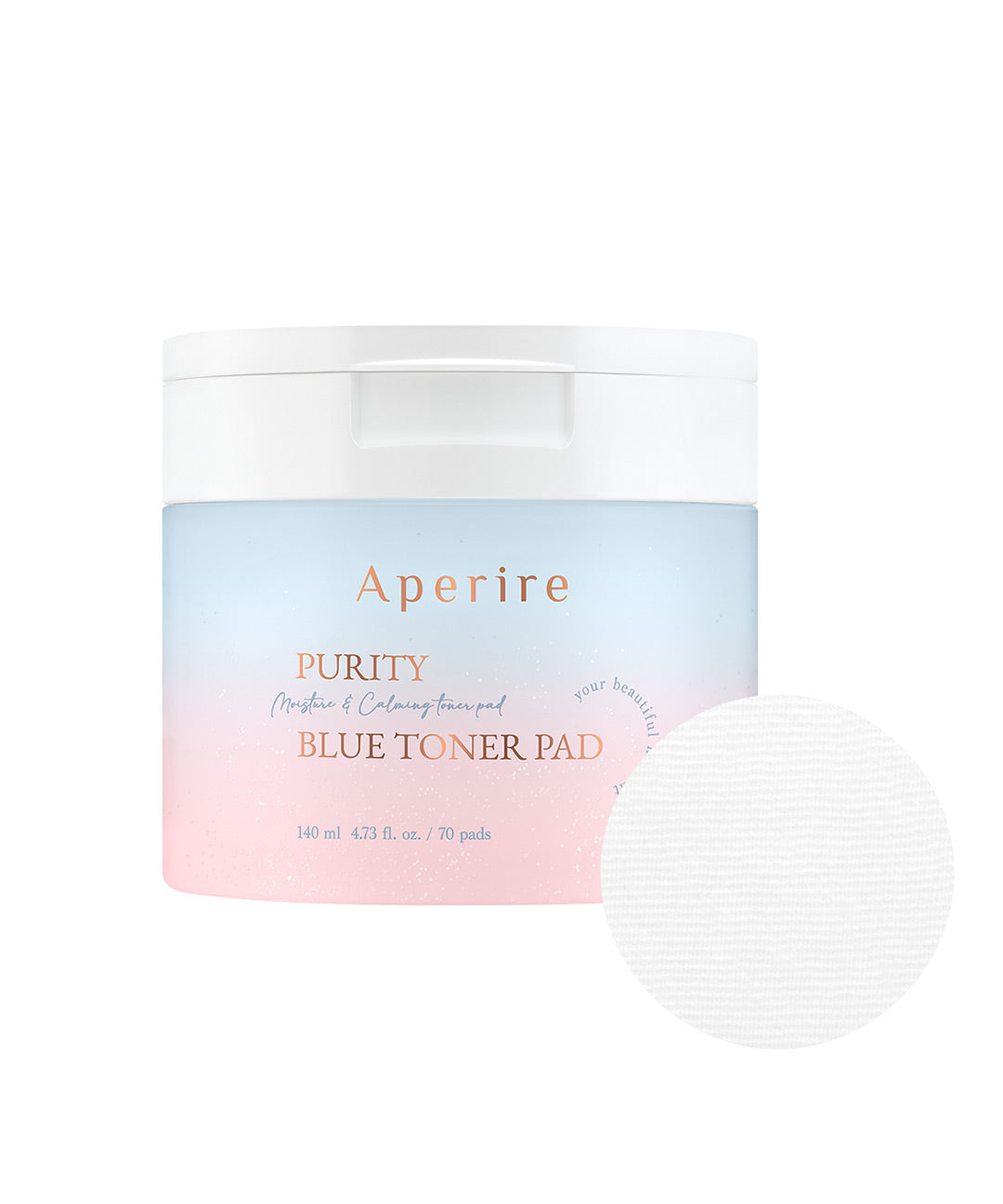 piyonna Purity Blue Toner Pads 140ml / 70 disques Soins visage Toner Pads tonifiants