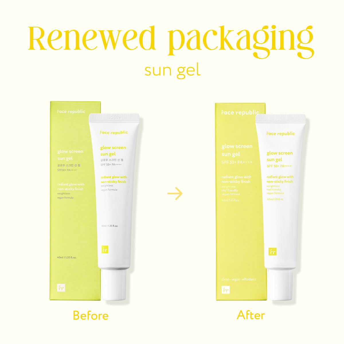 piyonna Glow Screen Sun Gel 40ml Solaire Crème solaire