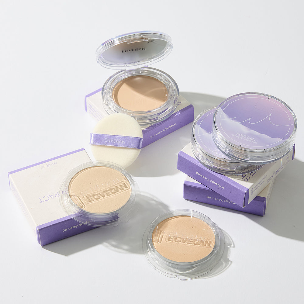 piyonna Soft Clean Comfort Powder Pact Maquillage Teint Poudre compacte