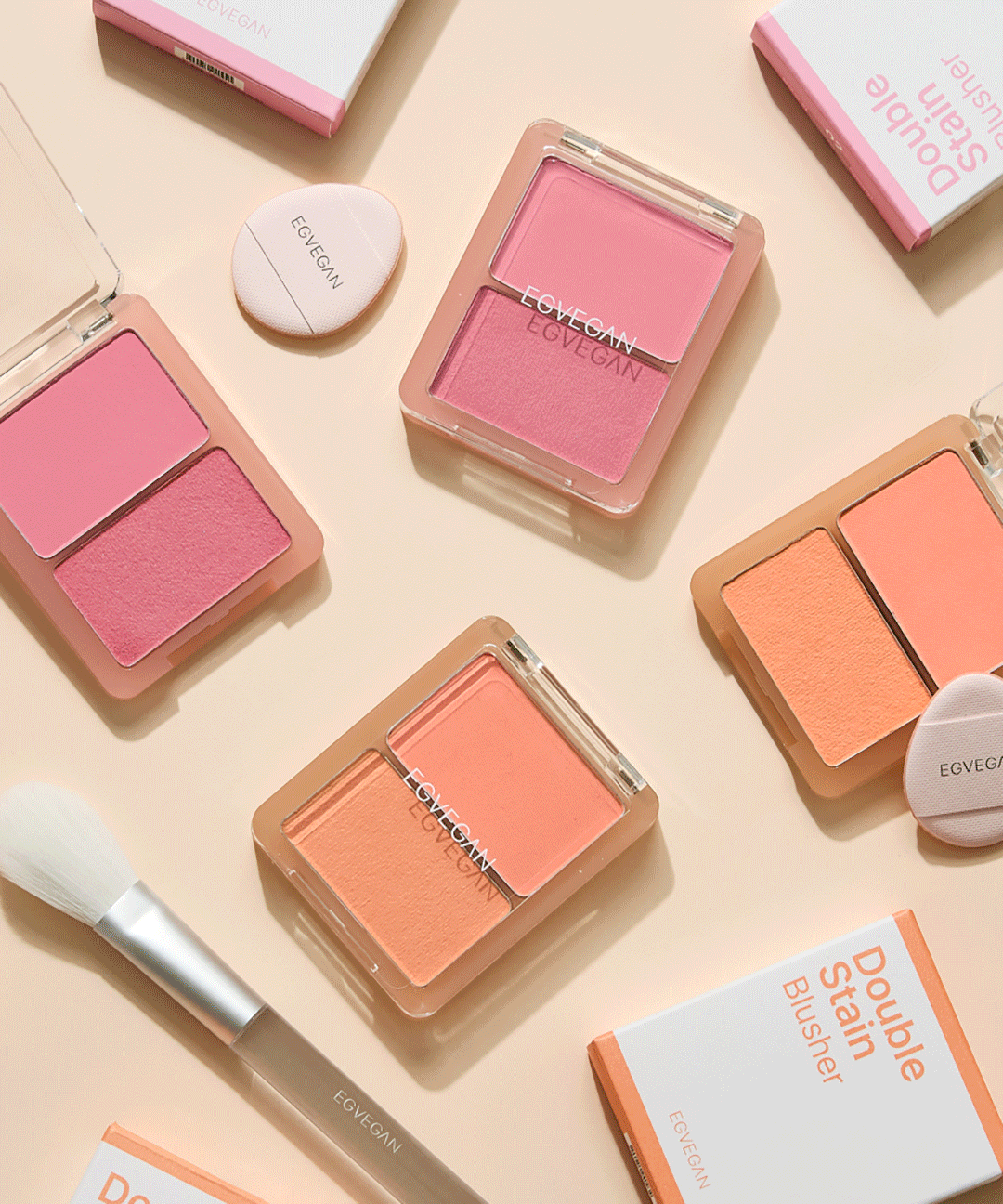 piyonna 3 Color Double Stain Blusher Maquillage Joues Blush