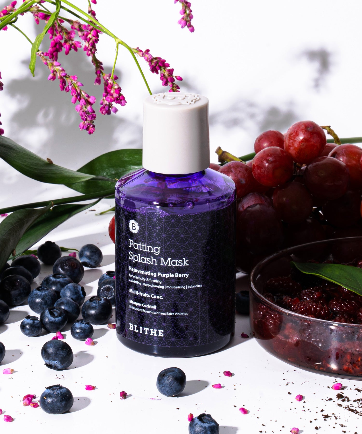 piyonna PATTING SPLASH MASK REJUVENATING PURPLE BERRY 150ml Face Mask Wash Off Mask