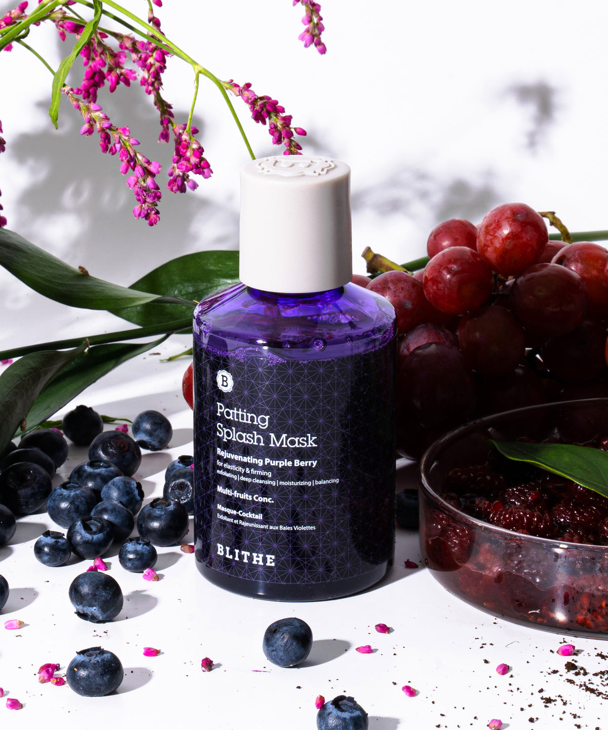 piyonna PATTING SPLASH MASK REJUVENATING PURPLE BERRY 150ml Face Mask Wash Off Mask