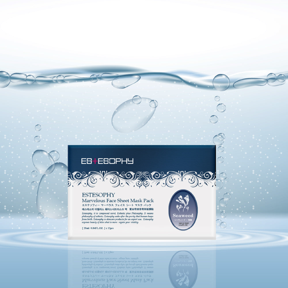 piyonna Estesopy Marvelous Face Sheet Mask Seaweed 1 Sheet Masque Masque visage