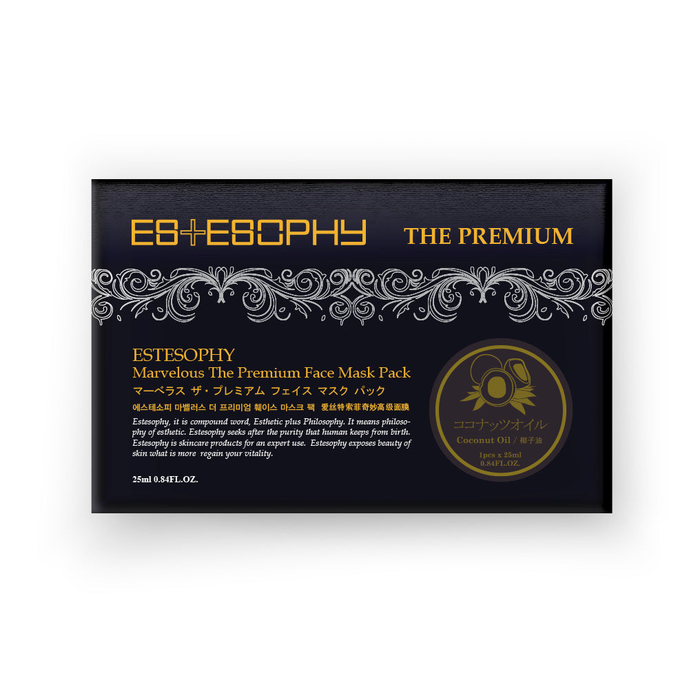 piyonna Estesopy Marvelous The Premium Face Sheet Mask Coconut Oil 12P Masque Masque visage