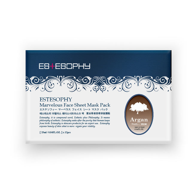 piyonna Estesopy Marvelous Face Sheet Mask Argan 1 Sheet Masque Masque visage