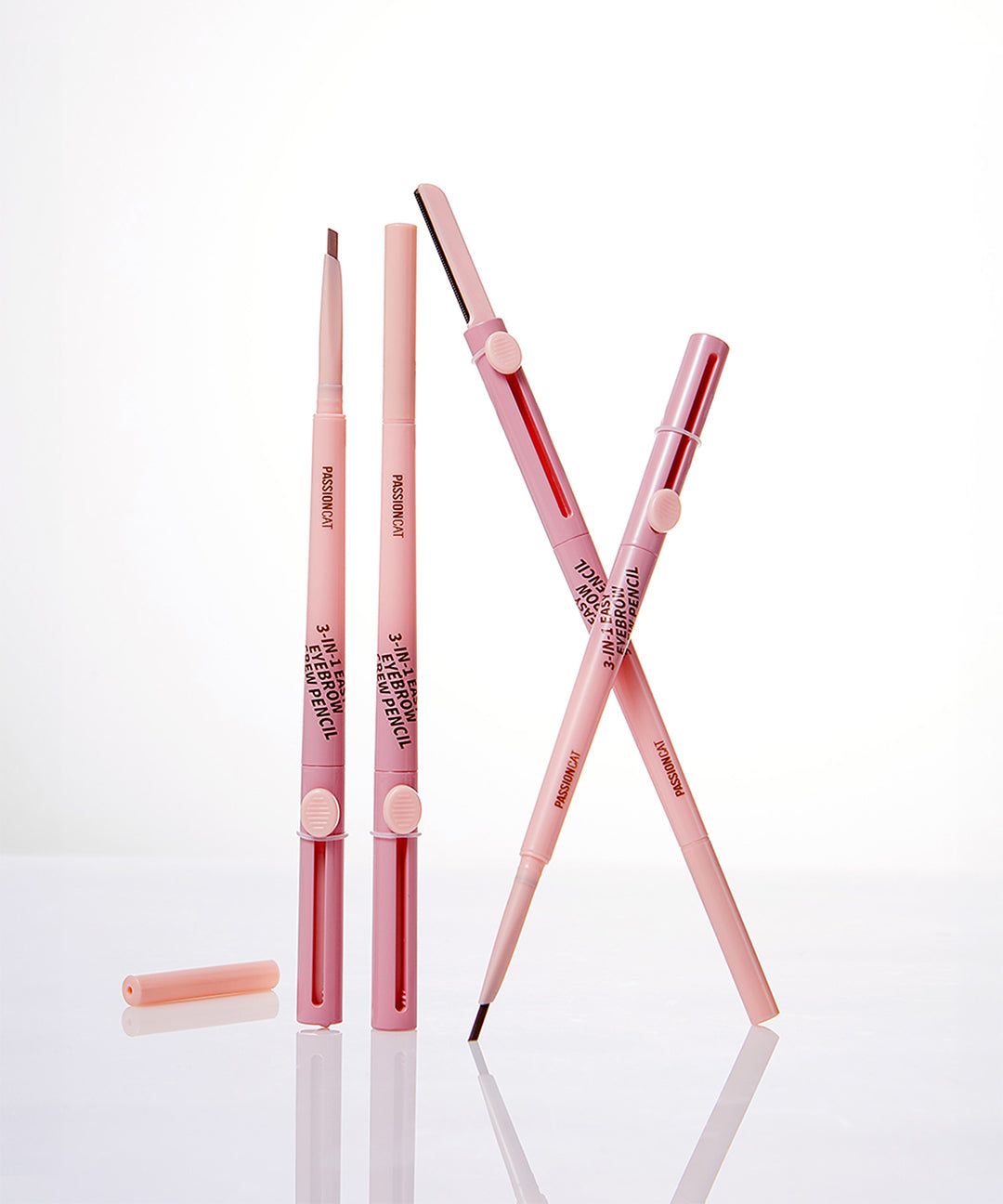 piyonna Fashion Cat 3 IN 1 Easy Eyebrow Crew Pencil Makeup Eye Makeup Eyebrow