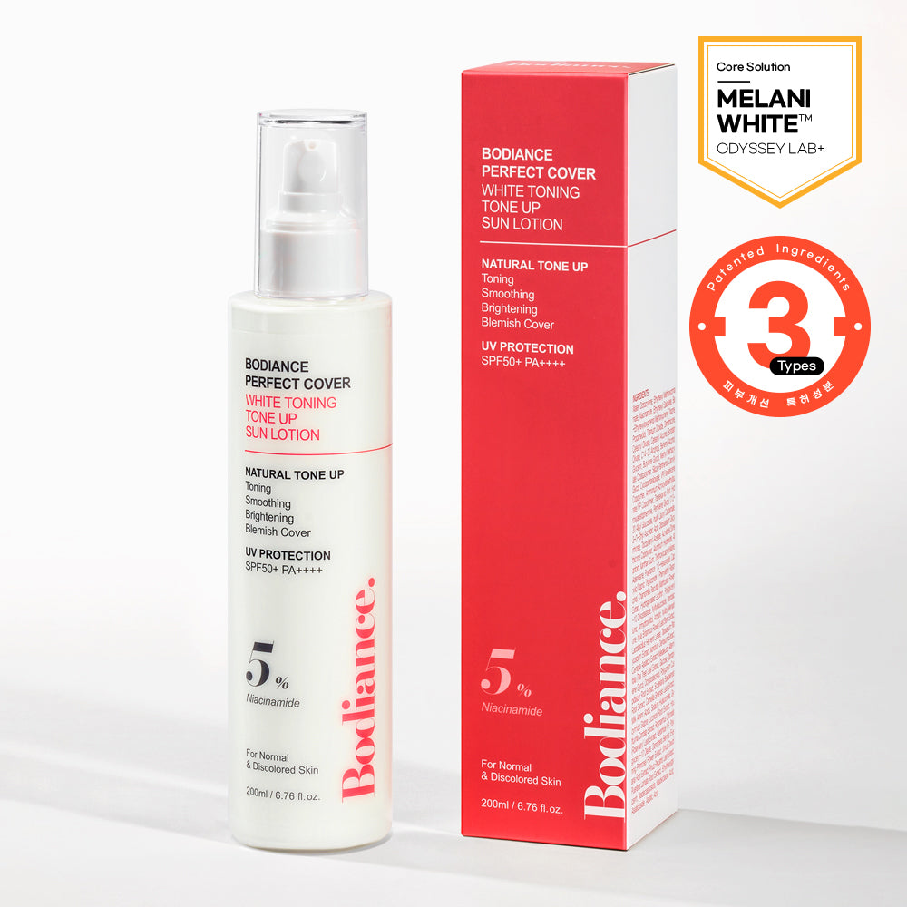 piyonna Bodience Perfect Cover White Toning Tone Up Sun Cream 200ml Soin de la peau Solaire Crème & Lotion solaire