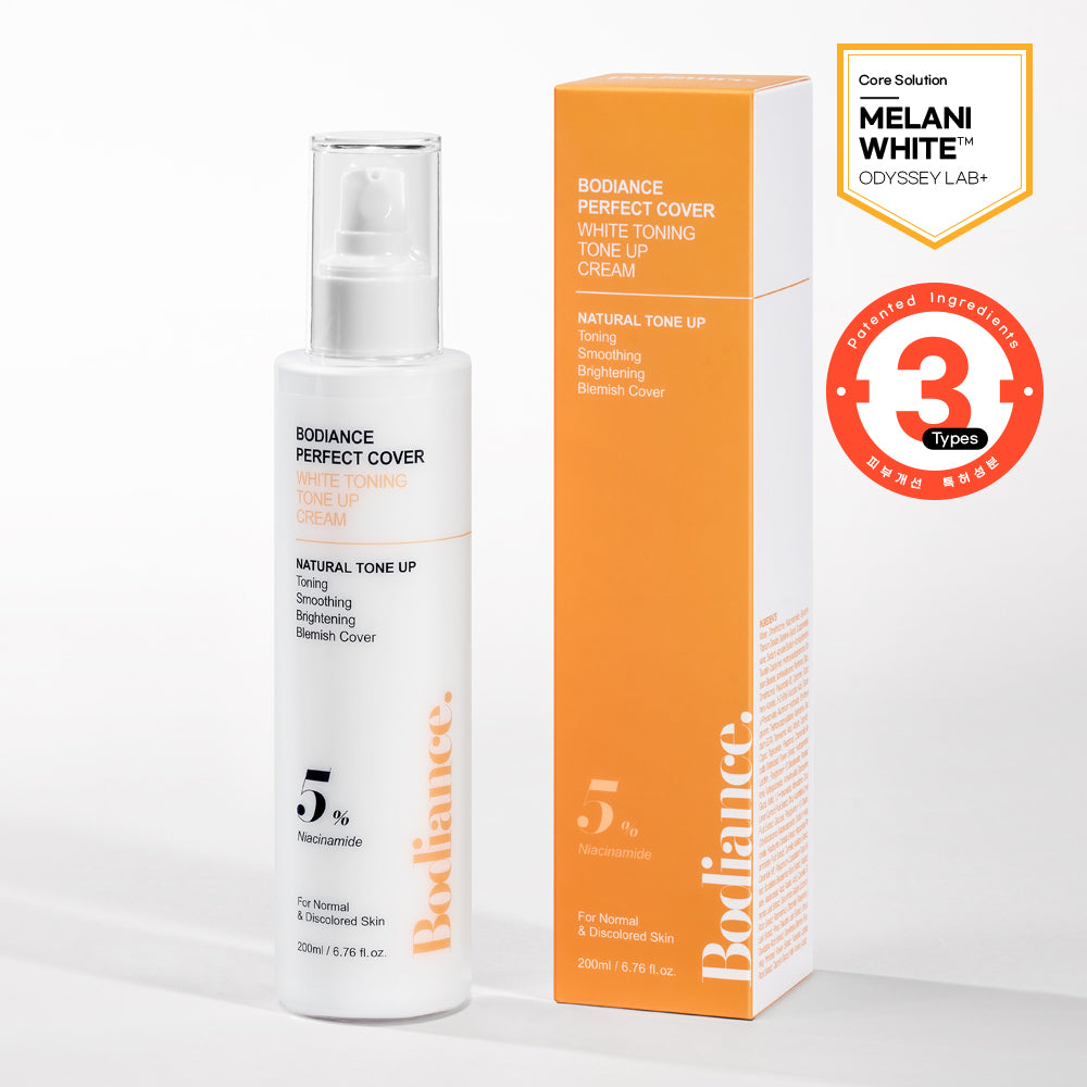 piyonna Bodience Perfect Cover White Toning Tone Up Cream 200ml Soin de la peau Lotion Crème