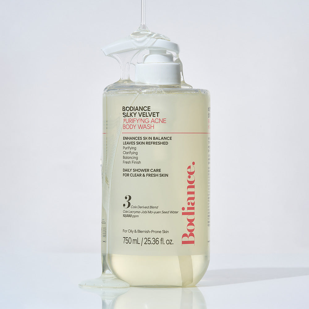 piyonna Bodiance Silky Velvet Purifying Body Wash – Gel douche purifiant pour peaux à imperfections 750 ml Cheveux & Soins corps Soin du corps Gel douche