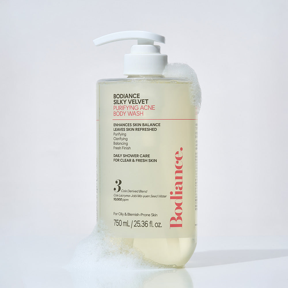 piyonna Bodiance Silky Velvet Purifying Body Wash – Gel douche purifiant pour peaux à imperfections 750 ml Cheveux & Soins corps Soin du corps Gel douche