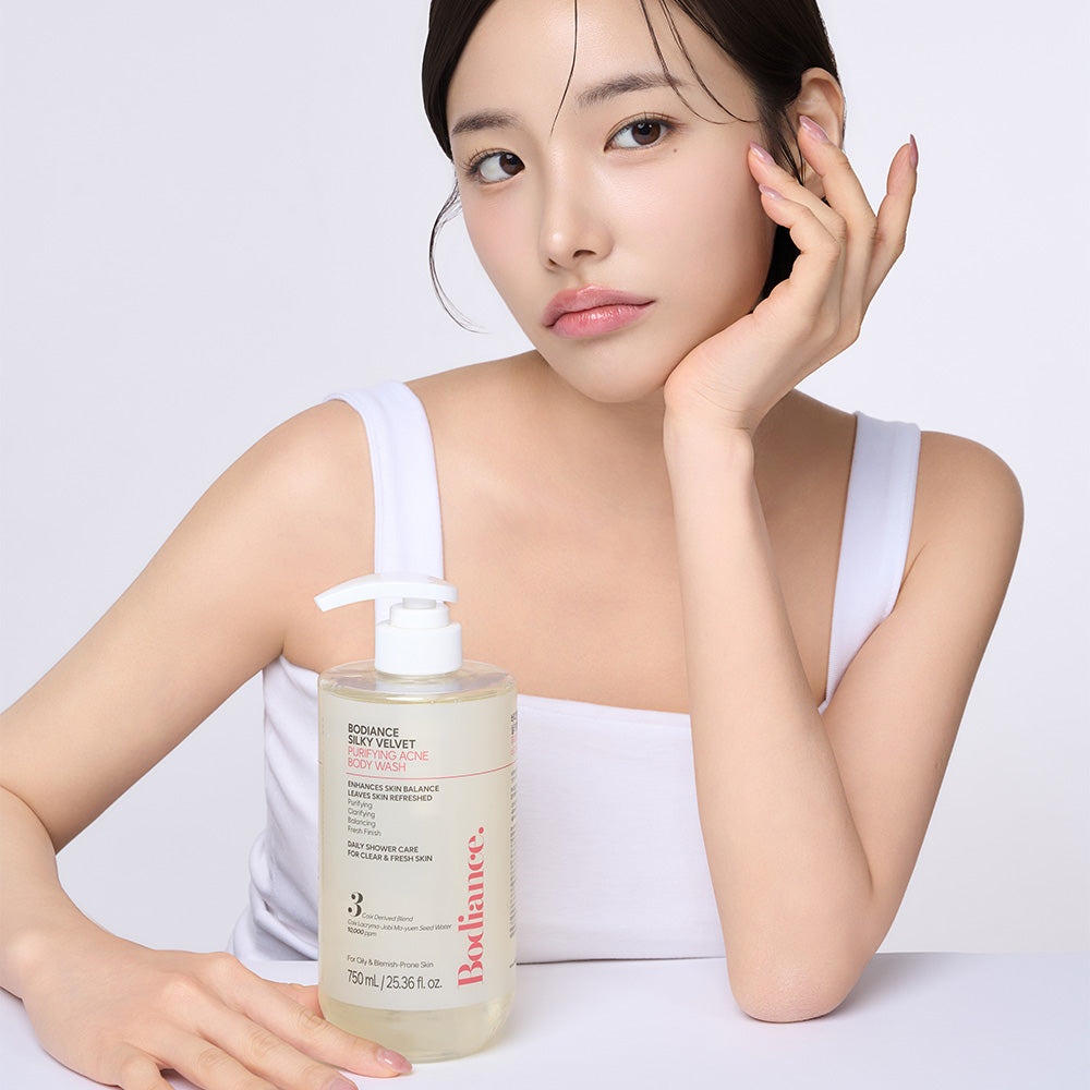 piyonna Bodiance Silky Velvet Purifying Body Wash – Gel douche purifiant pour peaux à imperfections 750 ml Cheveux & Soins corps Soin du corps Gel douche