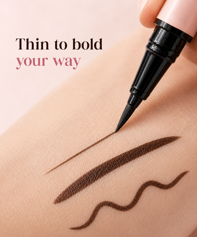 piyonna Mondrow Soy Pen Liner Smudge-Proof Brush Pen Eyeliner Black Brown Makeup Eye Makeup Eyeliner