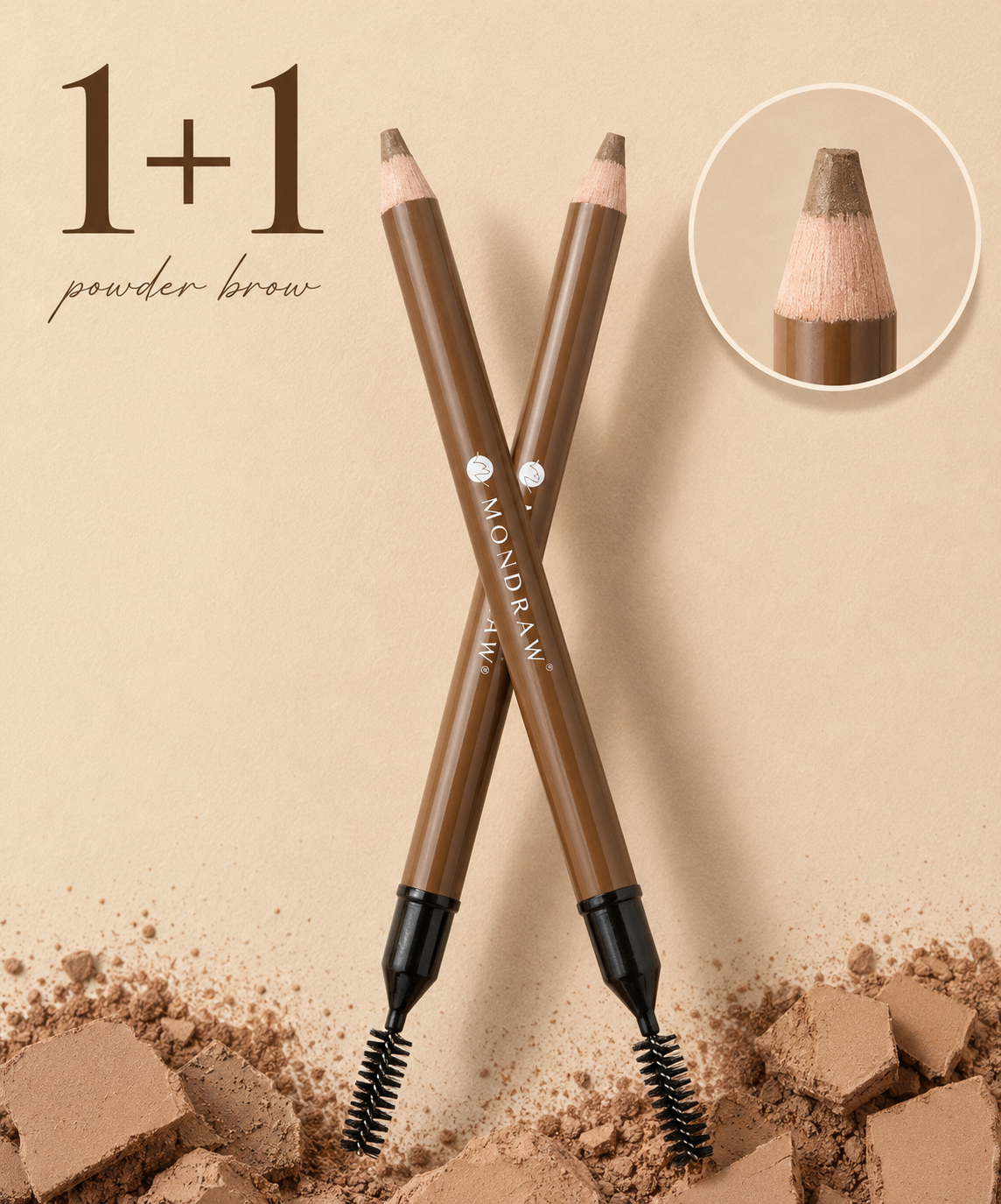 piyonna Mondrow Slim Powdery Eyebrow Pencil Makeup Eye Makeup Eyebrow