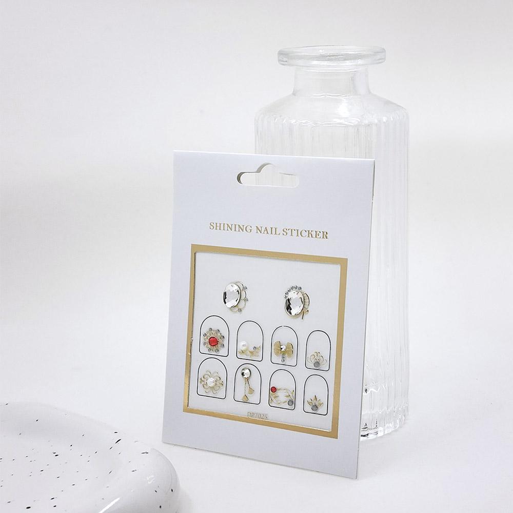 piyonna Volume Parts Nail Stickers 10pcs Gel Nail Wedding Cubic Maquillage Ongles Faux ongle & Sticker