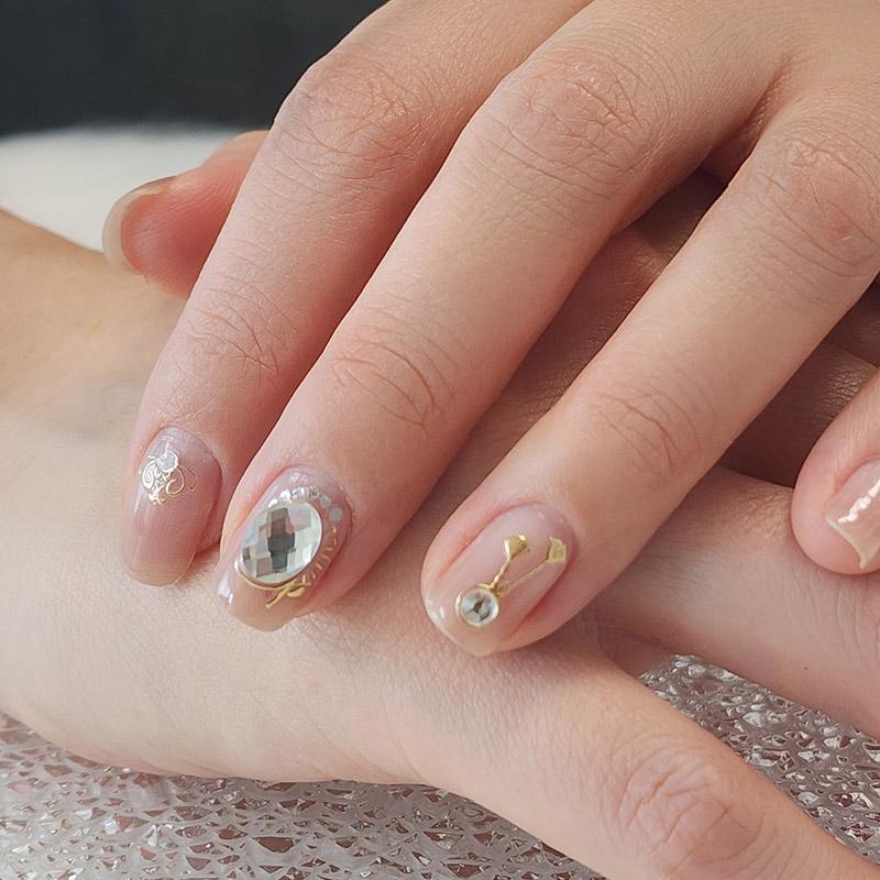 piyonna Volume Parts Nail Stickers 10pcs Gel Nail Wedding Cubic Maquillage Ongles Ongles à coller