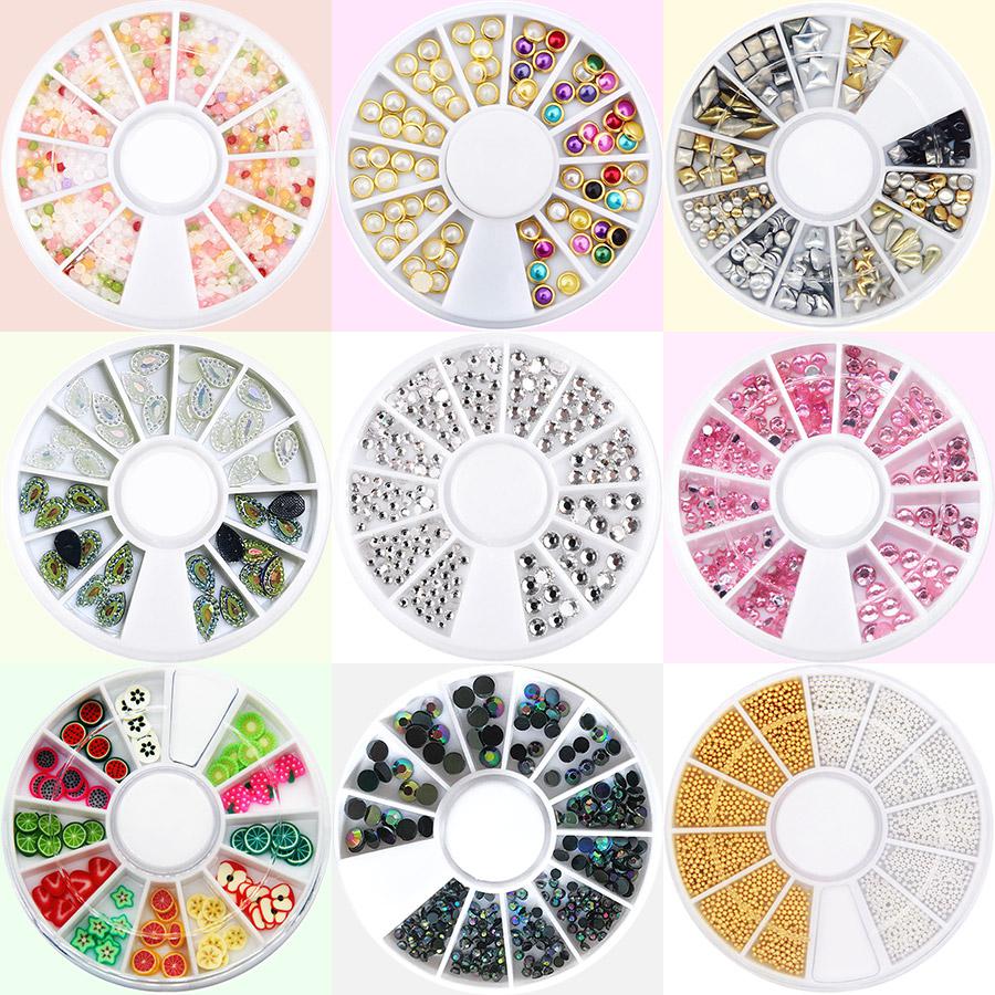piyonna Nail Art Parts Crystal Cubic Pearl Bead Star Candy Stone Maquillage Ongles Faux ongle & Sticker