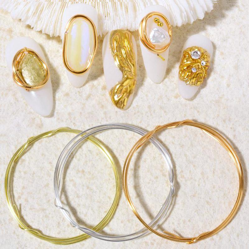 piyonna Flexible Nail Wire 1mm Gold Silver DIY Maquillage Ongles Soin ongles