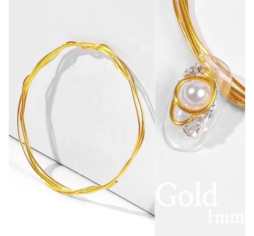 piyonna Flexible Nail Wire 1mm Gold Silver DIY Maquillage Ongles Soin & Outils pour ongles