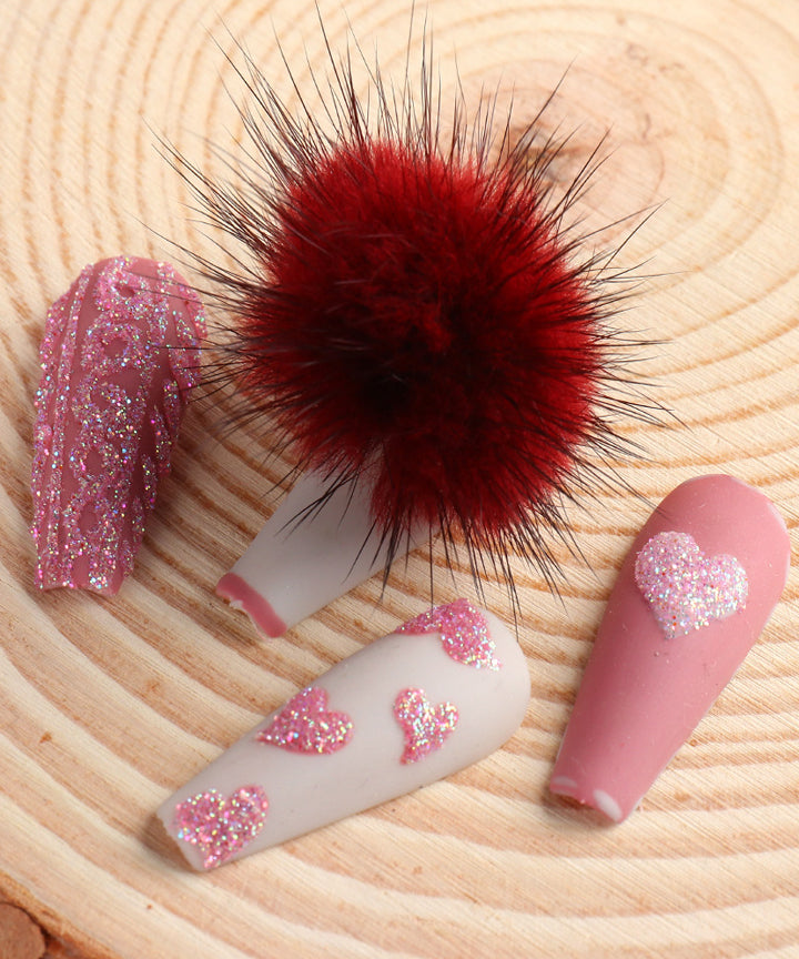piyonna Magnetic Mink Fur Heart Parts Nail Art Maquillage Ongles Faux ongle & Sticker